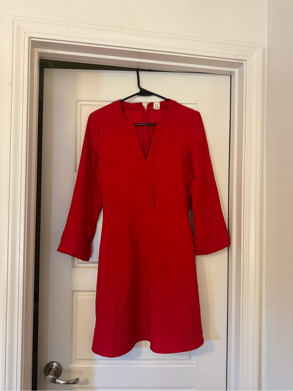 GAP Red V-Neck A-Line Dress